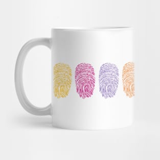 Colorful finger prints Mug
